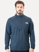Blusa The North Face Masculina Fleece Canyonlands Half Zip Azul Escuro Mescla