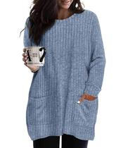 Blusa TIYOMI Plus Size leve, manga comprida, suéter feminino