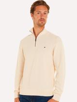 Blusa Tommy Hilfiger Masculina Oval Structure Zip Mock Areia