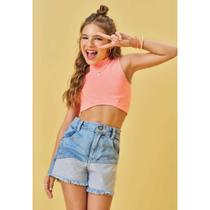 Blusa Top Cropped em Canelado Maui Rosa Vic&Vicky Blusa Top Cropped em Canelado Maui Rosa Vic&Vicky
