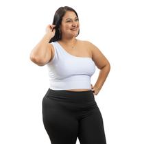 Blusa Top Cropped Suplex Ombro Só Com Bojo