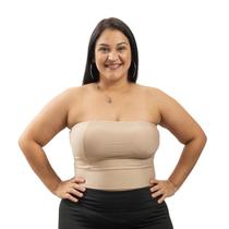 Blusa Top Cropped Suplex sem alça E Elástico Com Bojo Blusa Top Cropped Suplex sem alça E Elástico Com Bojo