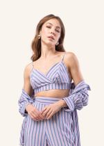 Blusa Top Listrado Calmaria Sawary Fashion