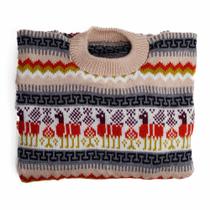 Blusa Tradicional Peruana em Lã Creme