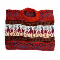 Blusa Tradicional Peruana em Lã Terracota