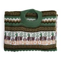 Blusa Tradicional Peruana em Lã Verde Aspargo