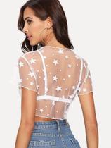 blusa transparente