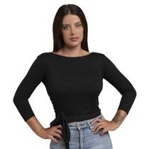 Blusa Transpassada Feminina Social Festa Evento Elegante Moda Blusa Transpassada Feminina Social Festa Evento Elegante Moda