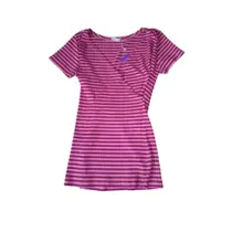 blusa transpassada gestante amamentação listrada rose M