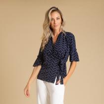 Blusa transpassada manga 3/4 tamanho 38 Blusa transpassada manga 3/4 tamanho 38
