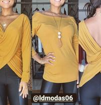 Blusa transpassada mostarda Blusa transpassada mostarda