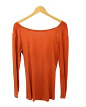 Blusa transpasse manga longa terracota tamanho unico Blusa transpasse manga longa terracota tamanho unico