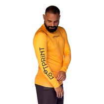 Blusa Treino Manga Longa Masculino Free On Sand Laranja - Footprint