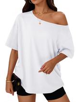 Blusa Trendy Queen Ombro a Ombro Oversized Branca M