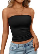 Blusa Trendy Queen sem alça Sem Costas Sem Mangas Preta XL Blusa Trendy Queen sem alça Sem Costas Sem Mangas Preta XL