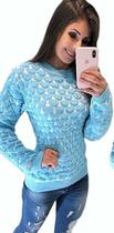 Blusa Trico Coração 3d 2018 Moda Feminina