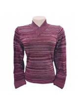 Blusa Tricô Feminina Mescla com Elastano Meia Estação