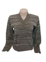 Blusa Tricô Feminina Mescla com Elastano Meia Estação