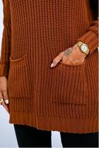 Blusa Tricô Gola Redonda - Tamanho GG - Cor Cinza Escuro