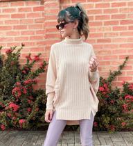 Blusa tricô inverno poncho de tricot mousse SKU 277