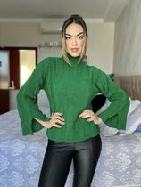 Blusa trico tulipas suéter inverno SKU368