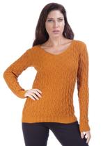 Blusa Tricot Amazonia Vital Colmeia Orange