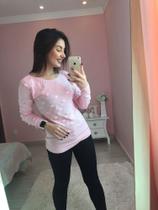 Blusa tricot bolinhas 3D