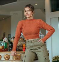 Blusa tricot camel Blusa tricot camel