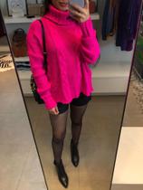 blusa tricot cores pink e verde