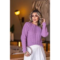 Blusa Tricot Croped Tranças Moderna Elegante Casual Tam M