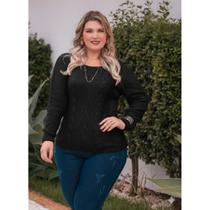 Blusa Tricot Decote Quadrado Giuliana Marques Tricot Tam Gg