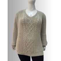 Blusa Tricot Decote V Elegante Confortável Moda Plus Size Tam G4