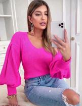 Blusa tricot decote V Blusa tricot decote V