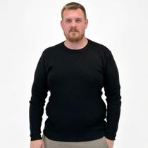 Blusa Tricot Delkor Plus Size Gola Redonda Masculina