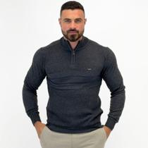 Blusa Tricot Dixie Manga Longa Gola Alta com Zíper Masculina Blusa Tricot Dixie Manga Longa Gola Alta com Zíper Masculina