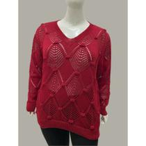 Blusa Tricot Feminina Elegante Lançamento Plus Size Tricô