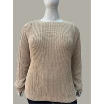 Blusa Tricot Feminina Plus Size Elegante Tricô Tam EXXG G4
