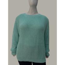 Blusa Tricot Feminina Plus Size Elegante Tricô Tam EXXG G4