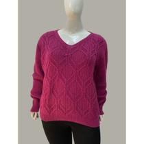 Blusa Tricot Feminina Plus Size Lançamento Tricô Elegante EXXG G4