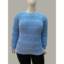 Blusa Tricot Feminina Plus Size Tricô Elegante Fashion