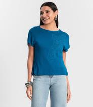 Blusa Tricot Feminina Rovitex Azul