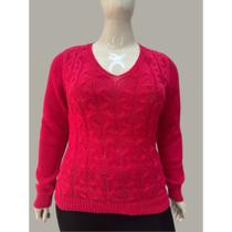 Blusa Tricot Inverno Feminina Elegante Lançamento Tricô Decote V