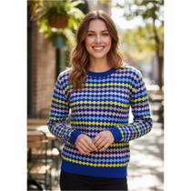 Blusa Tricot Jacquard Feminina Giuliana Marques Blusa Tricot Jacquard Feminina Giuliana Marques
