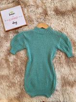 Blusa Tricot Lisa Manga Curta Básica