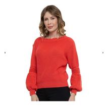 Blusa Tricot Manga Longa Bufante
