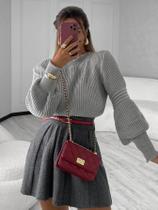 Blusa Tricot Manga Longa Bufante