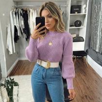 Blusa Tricot Manga Longa Bufante