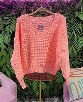 Blusa tricot manga longa
