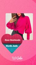 Blusa Tricot mangas bufantes Blusa Tricot mangas bufantes