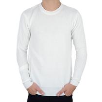 Blusa Tricot Masculina Broken Rules Sueter Branca - 590214